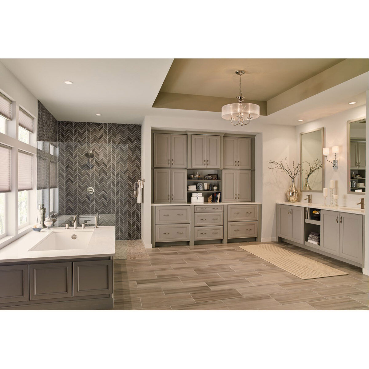 Marche 4 Light 22 inch Polished Nickel Pendant Ceiling Light, Design Series